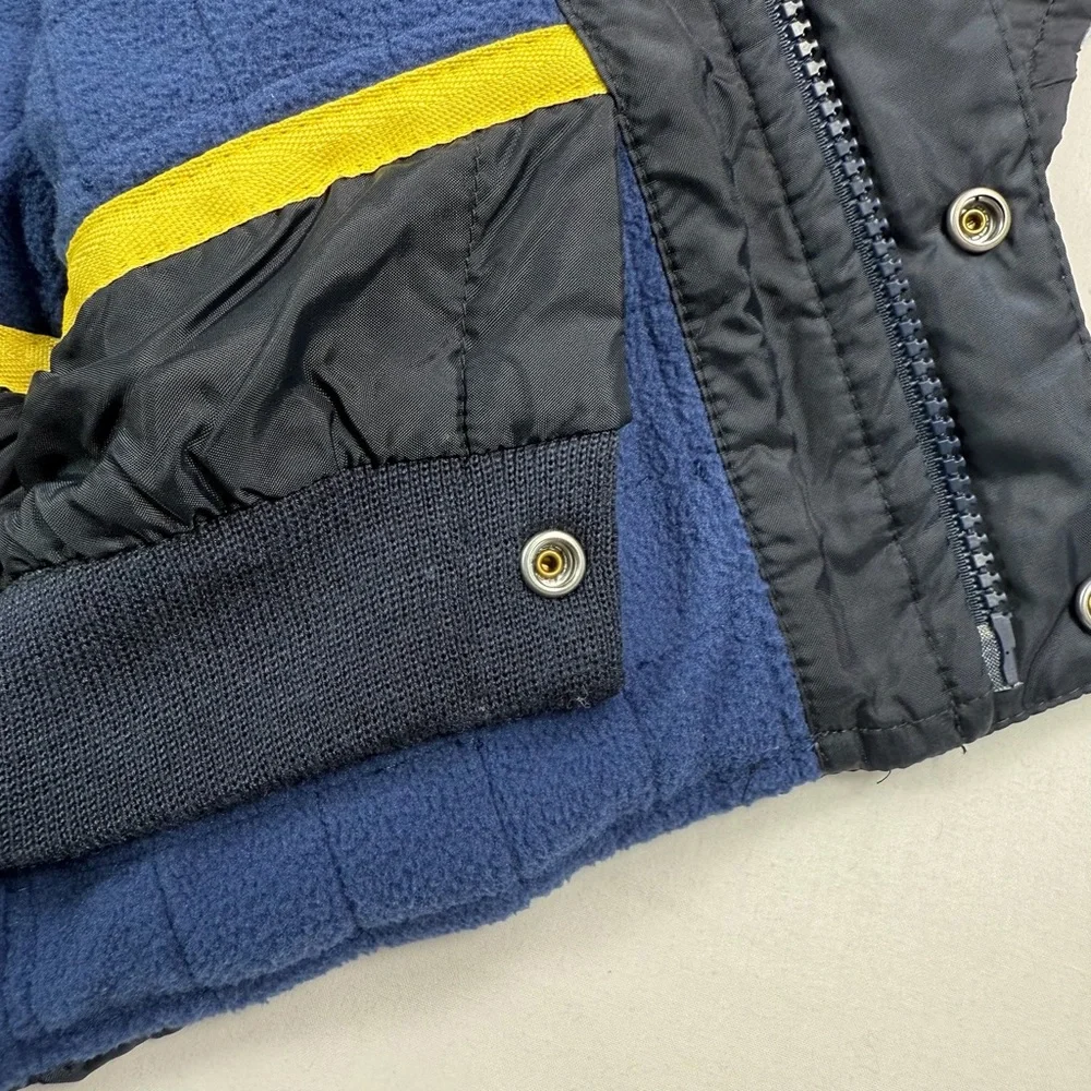 BABY‎ GAP Baby Boy Y2K Navy Blue Fleece Lined Detachable Hood Puffer Jacket 3-6M